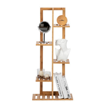 Load image into Gallery viewer, 5 Tier Bamboo Plant Stand