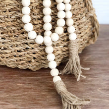 Load image into Gallery viewer, Wood Bead Tassel Garland