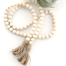 Load image into Gallery viewer, Wood Bead Tassel Garland